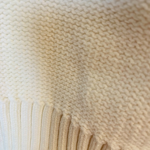 Quince Cropped Cardigan Medium Ivory 100% Organic Cotton Button Up Preppy *Read* - Picture 8 of 13